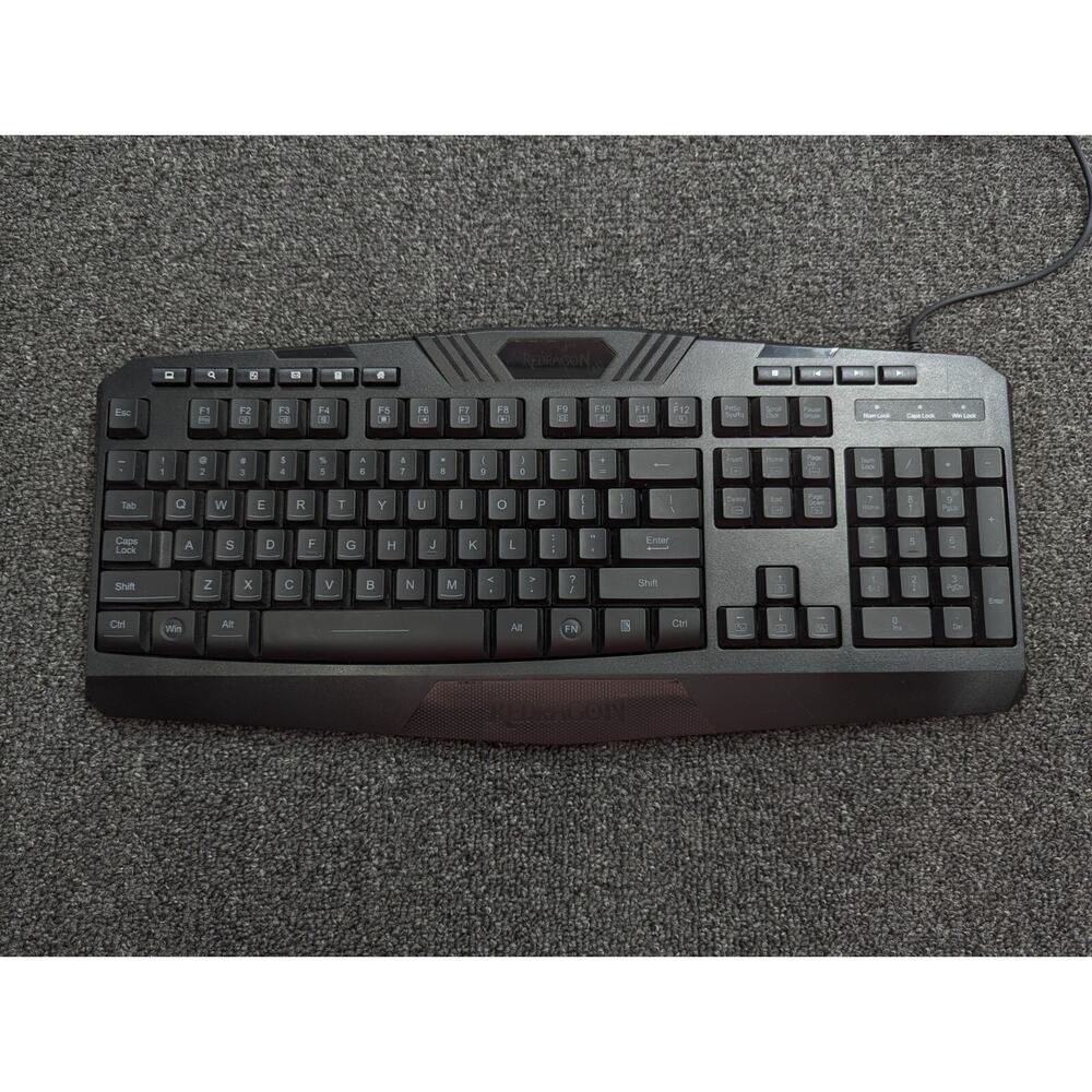 Redragon Wired Gaming Keyboard Model S101-3 Black Backlite RGB Tested